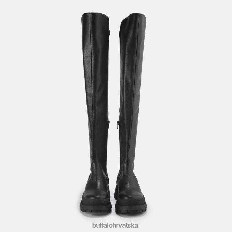 crno Buffalo sofia boot flat vegan |čizme TDD6T805